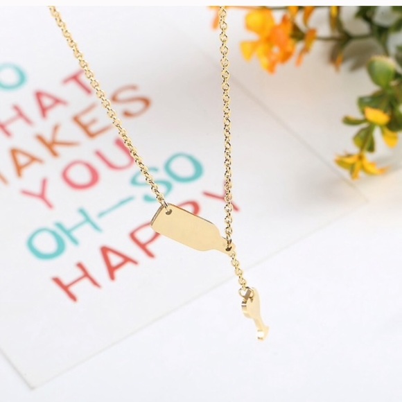 Wine and Glass Necklace - Picture 2 of 4